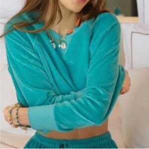 Dannijo Turquoise Velour sweat set